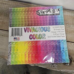 Vivacious Color Scrapbook Paper Pack – 36 Sheets, 12x12, Double-Sided – Brand Ne